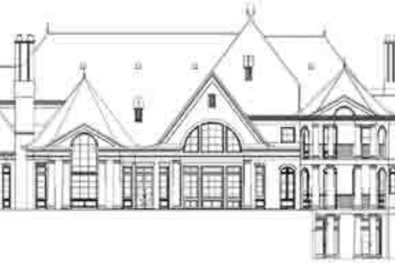 Dream House Plan - Exterior - Rear Elevation for European House Plan #119-211 - 5 bed, 5 bath