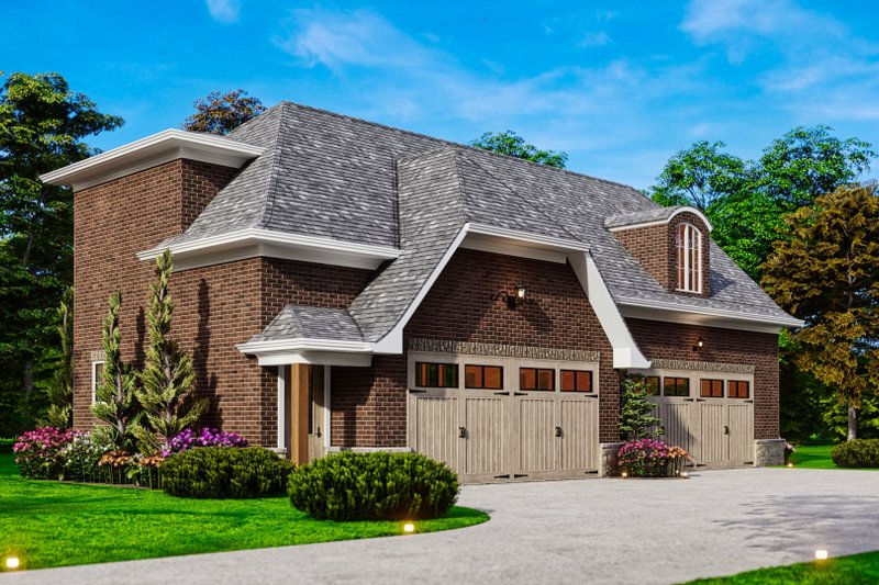 House Blueprint - Exterior - Front Elevation 5 for Modern House Plan #54-593, 0 bath