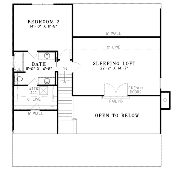 Dream House Plan - Country Floor Plan - Upper Floor Plan #17-523