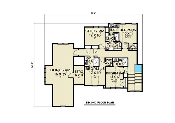 Dream House Plan - Farmhouse Floor Plan - Upper Floor Plan #1070-209