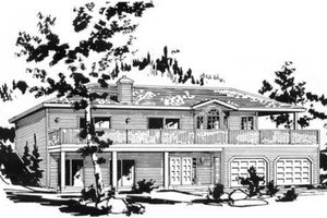 Southern Exterior - Front Elevation Plan #18-9141