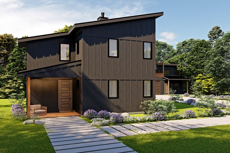 Architectural House Design - Contemporary Exterior - Front Elevation Plan #124-1371
