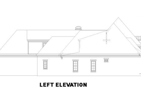 Exterior - Other Elevation for Colonial House Plan #81-1655 - 5 bed, 4 bath