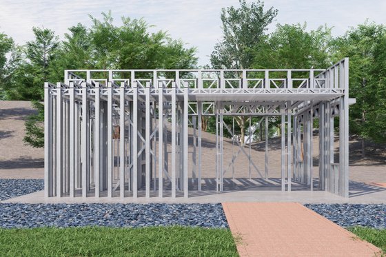 Exterior - Other Elevation 3 for Contemporary House Plan #1106-36, 1 bath