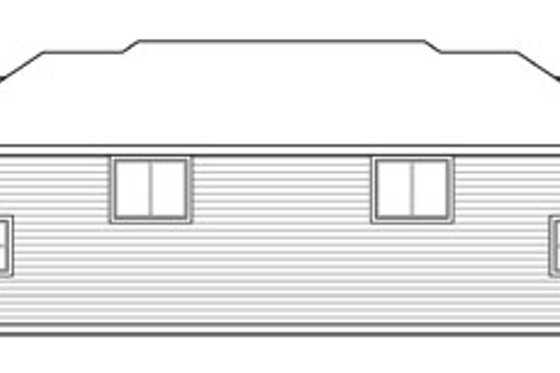 Exterior - Rear Elevation for Craftsman House Plan #124-889 - 3 bed, 2.5 bath