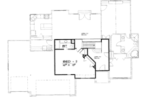 Floor Plan - Upper Floor for Traditional House Plan #308-111 - 3 bed, 2.5 bath