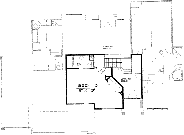 Traditional Floor Plan - Upper Floor Plan #308-111