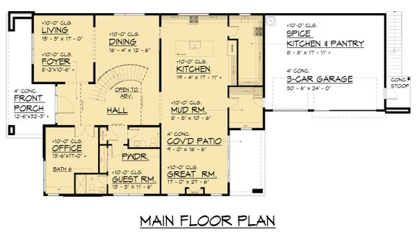 Home Plan - Contemporary Floor Plan - Main Floor Plan #1066-291