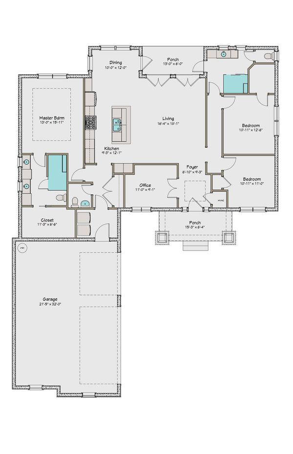 Craftsman Floor Plan - Main Floor Plan #461-43