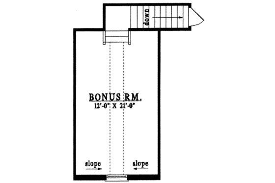 Floor Plan - Other Floor for Traditional House Plan #42-298 - 3 bed, 2 bath