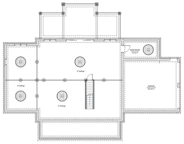 Country Floor Plan - Lower Floor Plan #1116-35