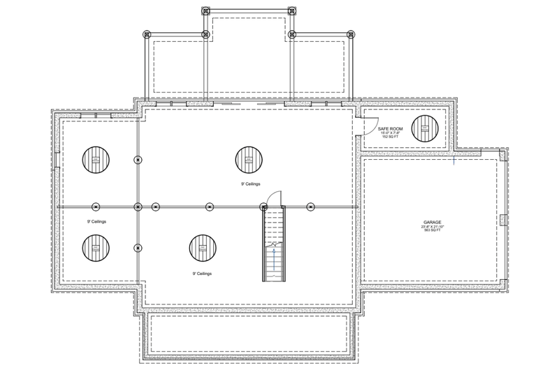 House Design - Floor Plan - Lower Floor for Country House Plan #1116-35 - 4 bed, 2.5 bath