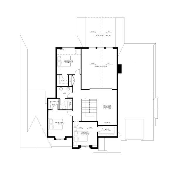 European Floor Plan - Upper Floor Plan #1114-23