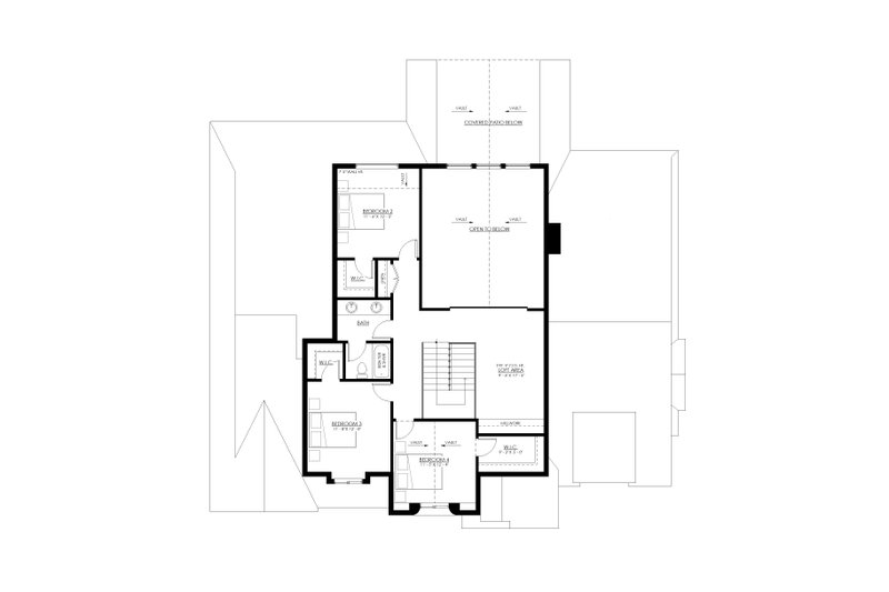 Dream House Plan - Floor Plan - Upper Floor for European House Plan #1114-23 - 4 bed, 2.5 bath