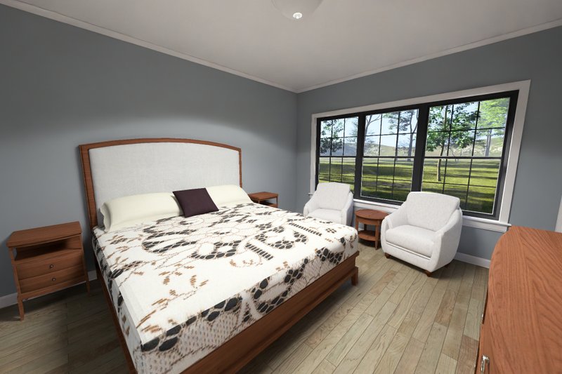 Architectural House Design - Interior - Master Bedroom for Modern House Plan #513-2460 - 3 bed, 2 bath