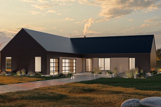 Exterior - Other Elevation for Barndominium House Plan #455-406 - 3 bed, 2 bath