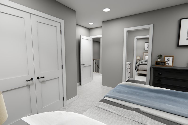 Architectural House Design - Interior - Bedroom 3 for Craftsman House Plan #51-1472 - 3 bed, 2.5 bath