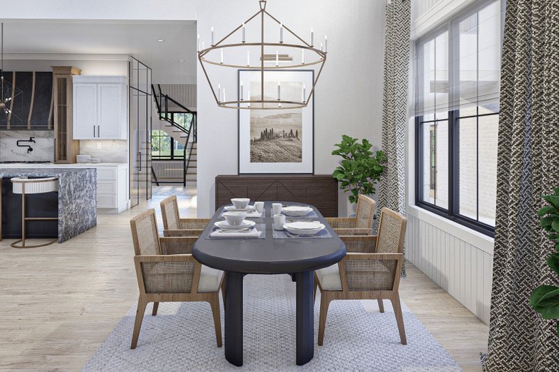 House Blueprint - Interior - Dining Room 2 for European House Plan #455-624 - 5 bed, 5.5 bath