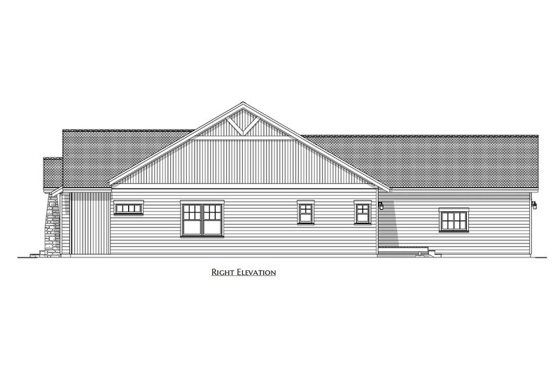 Architectural House Design - Exterior - Other Elevation 3 for Craftsman House Plan #1099-23 - 3 bed, 2 bath