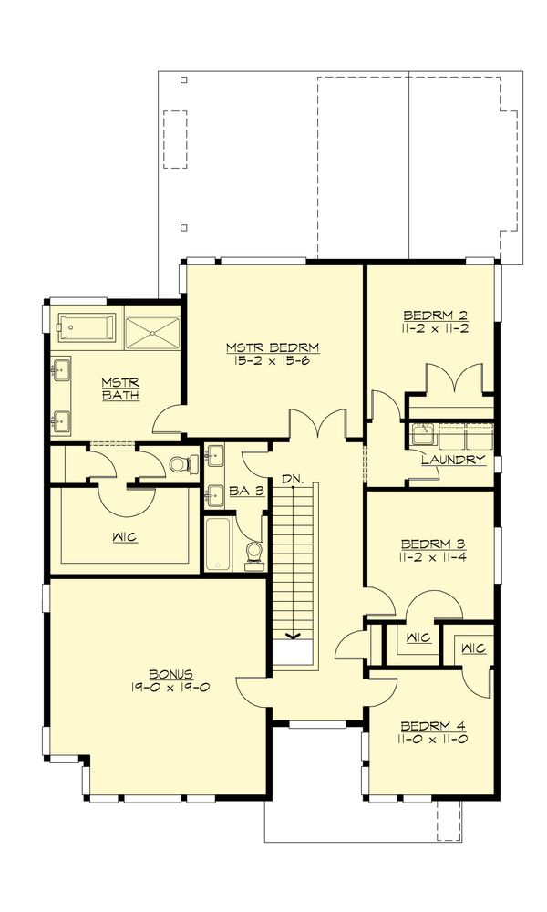 Home Plan - Modern Floor Plan - Upper Floor Plan #132-225