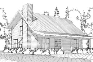 Log Exterior - Front Elevation Plan #63-280