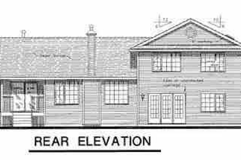 Home Plan - Exterior - Rear Elevation for Country House Plan #18-259 - 5 bed, 2.5 bath