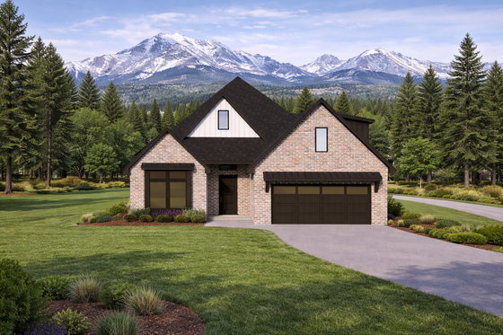 Exterior - Front Elevation for Traditional House Plan #1119-3 - 4 bed, 3 bath
