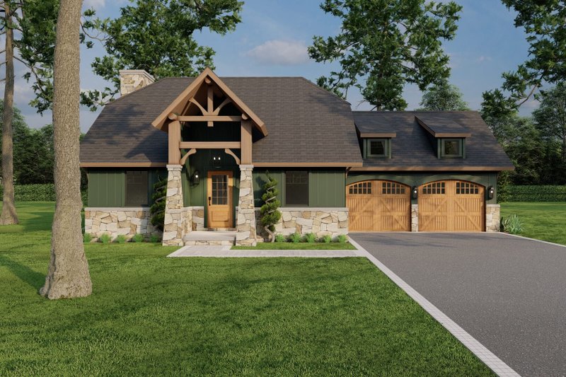 Dream House Plan - Craftsman Exterior - Front Elevation Plan #17-2816