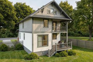 Exterior - Rear Elevation for Craftsman House Plan #79-348 - 3 bed, 2.5 bath