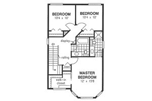 Floor Plan - Upper Floor for Farmhouse House Plan #18-280 - 3 bed, 2.5 bath