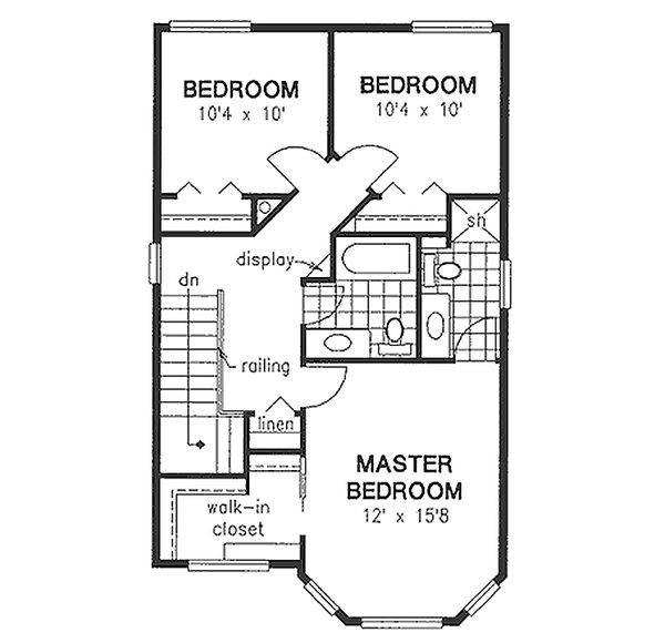 Farmhouse Floor Plan - Upper Floor Plan #18-280