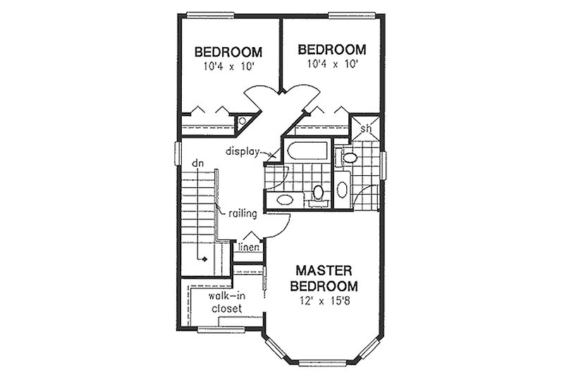 Home Plan - Floor Plan - Upper Floor for Farmhouse House Plan #18-280 - 3 bed, 2.5 bath