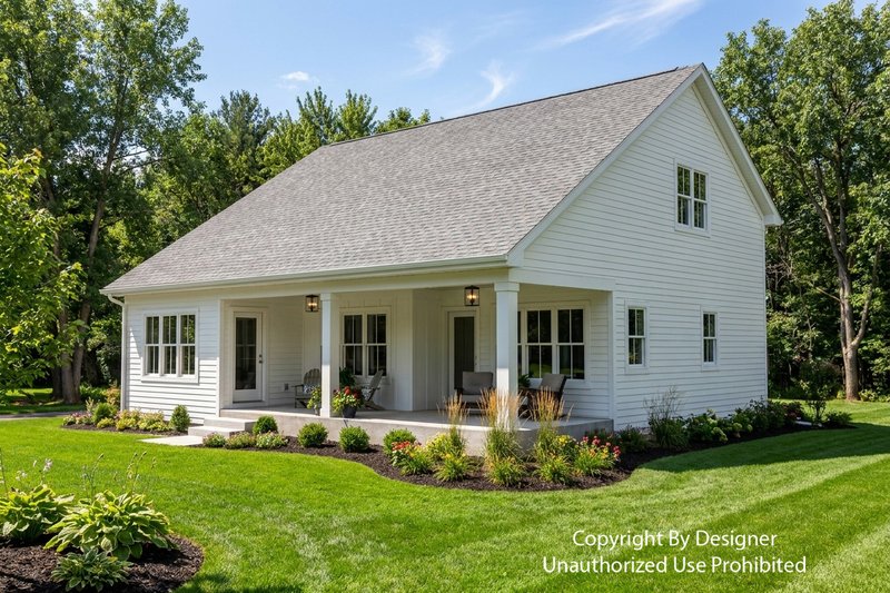 Home Plan - Exterior - Rear Elevation for Farmhouse House Plan #51-1522 - 3 bed, 3.5 bath