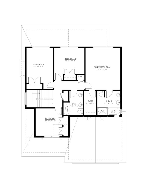 Farmhouse Floor Plan - Upper Floor Plan #1114-14