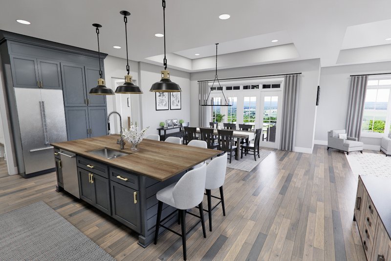 House Blueprint - Interior - Kitchen 2 for Ranch House Plan #51-1326 - 3 bed, 2.5 bath