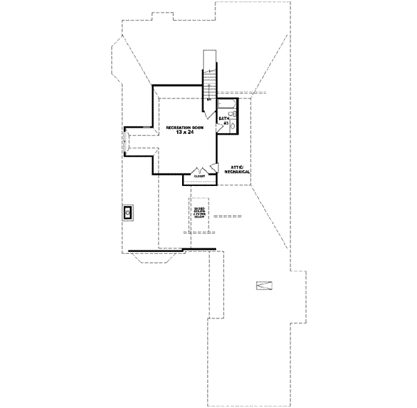 European Floor Plan - Upper Floor Plan #81-617