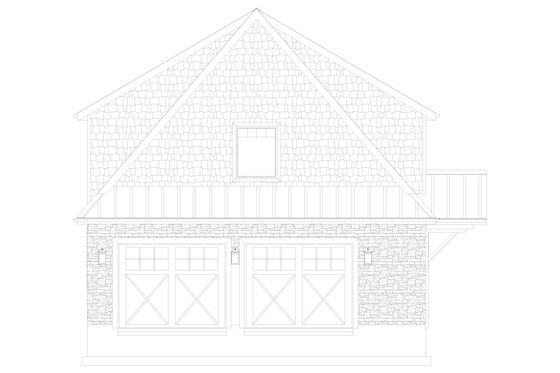 Exterior - Front Elevation 5 for European House Plan #1060-257 - 2 bed, 1.5 bath