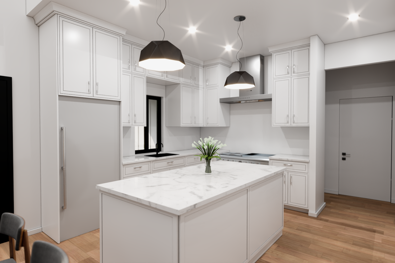 Architectural House Design - Interior - Kitchen for Barndominium House Plan #1112-1 - 4 bed, 3.5 bath