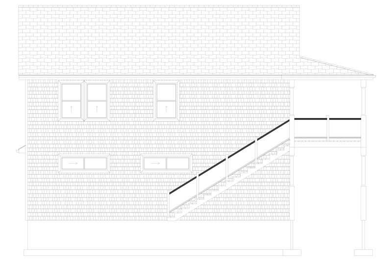 House Design - Exterior - Rear Elevation 1 for Craftsman House Plan #1060-372 - 2 bed, 2 bath