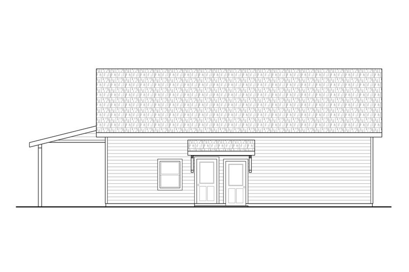 Home Plan - Exterior - Other Elevation for Traditional House Plan #124-1196, 1 bath