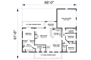 Farmhouse Style House Plan - 3 Beds 2 Baths 2096 Sq/Ft Plan #44-287 Floor 