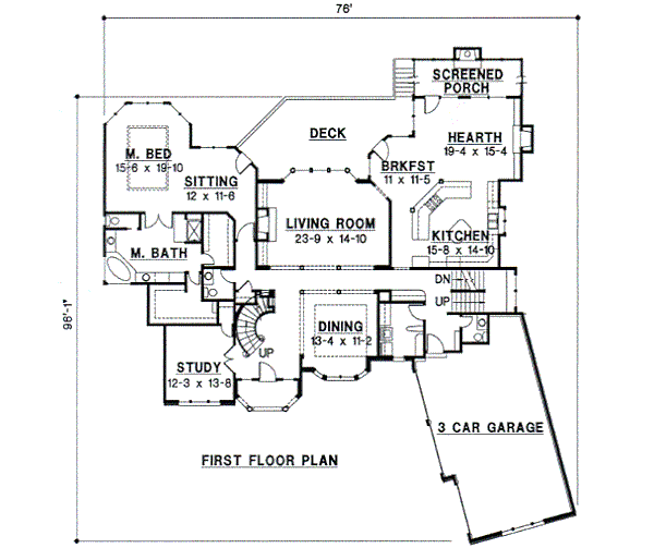 Traditional Floor Plan - Main Floor Plan #67-245