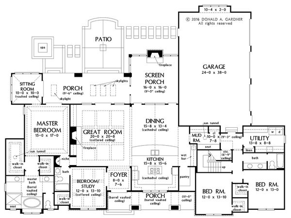 Architectural House Design - European Floor Plan - Main Floor Plan #929-1023