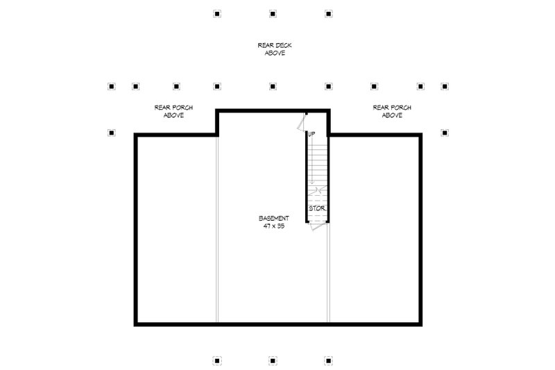 Home Plan - Floor Plan - Lower Floor for Traditional House Plan #932-489 - 2 bed, 2 bath
