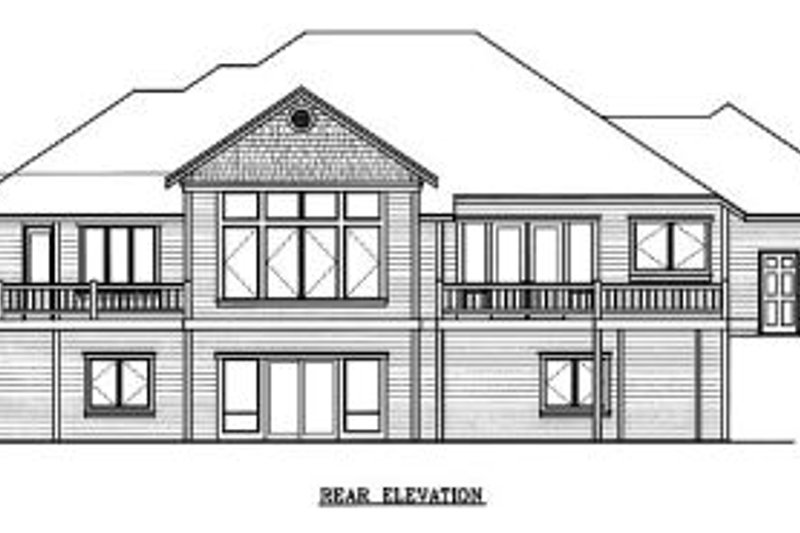 Home Plan - Exterior - Rear Elevation for Traditional House Plan #100-109 - 3 bed, 2.5 bath