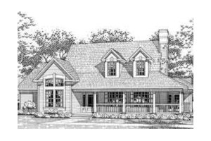 Country Exterior - Front Elevation Plan #120-112