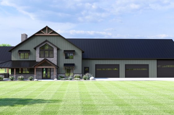 Barndominium Plan with Indoor-Outdoor Flow
