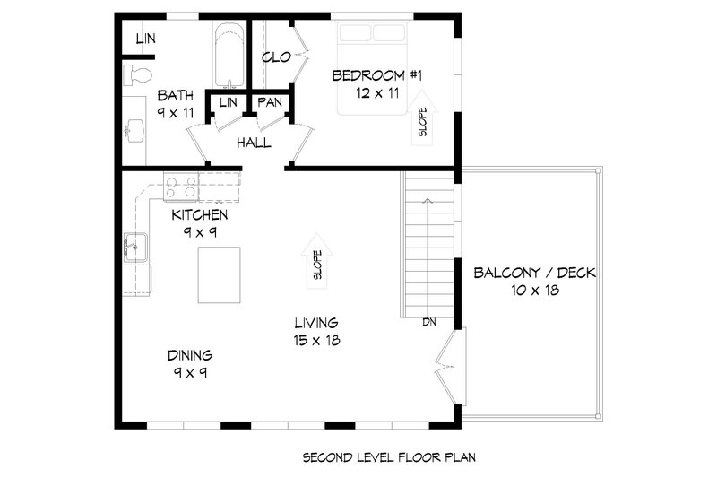 Dream House Plan - Floor Plan - Upper Floor for Contemporary House Plan #932-597 - 1 bed, 1 bath