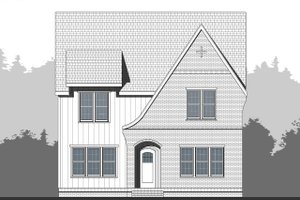 Exterior - Front Elevation 3 for European House Plan #461-58 - 4 bed, 3 bath