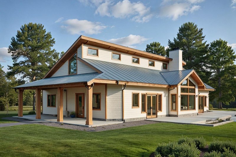 Dream House Plan - Exterior - Front Elevation 2 for Modern House Plan #117-270 - 3 bed, 3 bath